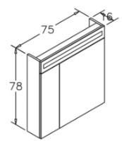 Oglindă baie Orka Varna 75x78 Matt Antracit (16817) imaginea #2 — magazin online Desire.md