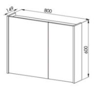 Шкаф с зеркалом Martat Venna 80cm White (05439) фото №2 — интернет-магазин Desire.md