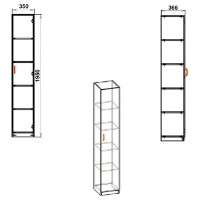 Шкаф Компанит КШ 8 Дуб Сонома фото №2 — интернет-магазин Desire.md