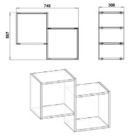 Raft de perete Компанит П- 2 Nimfeia Alb imaginea #2 — magazin online Desire.md