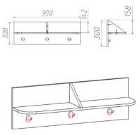 Cuier Компанит В-3 Stejar Sonoma imaginea #2 — magazin online Desire.md