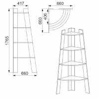 Стеллаж Компанит П-27 Венге фото №2 — интернет-магазин Desire.md