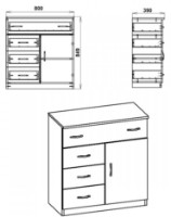 Комод Компанит 1-3-1 Нимфея Альба фото №2 — интернет-магазин Desire.md
