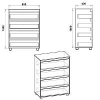 Комод Компанит 4 Нимфея Альба фото №2 — интернет-магазин Desire.md