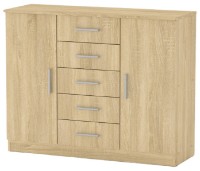 Комод Компанит 5+2 Дуб Сонома фото №1 — интернет-магазин Desire.md