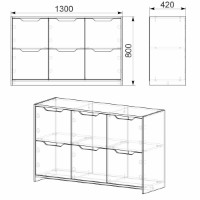 Комод Компанит 6Д Нимфея Альба фото №2 — интернет-магазин Desire.md