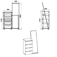 Комод Компанит Зеркало Нимфея Альба фото №2 — интернет-магазин Desire.md