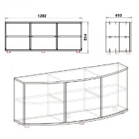 Тумба под ТВ Компанит РТВ Плазма-2 Дуб Сонома фото №2 — интернет-магазин Desire.md