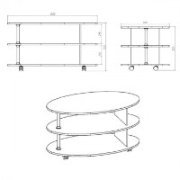 Măsuţă cafea Компанит Соната Nimfeia Alb imaginea #2 — magazin online Desire.md