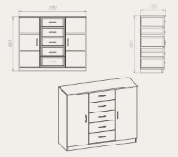 Комод Компанит 5+2 Венге фото №2 — интернет-магазин Desire.md