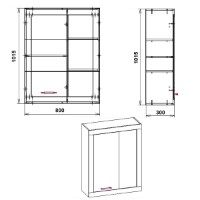 Dulap pentru perete Компанит МГ-1 Stejar Combi imaginea #2 — magazin online Desire.md