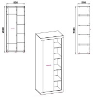 Dulap Компанит МГ-1 Stejar Combi imaginea #2 — magazin online Desire.md