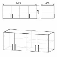 Настенный шкаф Компанит 3 Дуб Сонома фото №2 — интернет-магазин Desire.md