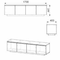 Comodă TV Компанит МГ-5 ТВ Wenge imaginea #2 — magazin online Desire.md