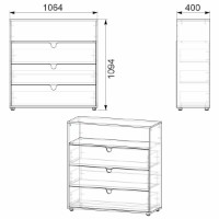 Comodă Компанит МГ-7 №3 Nimfeia Alb imaginea #2 — magazin online Desire.md