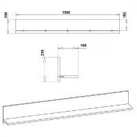 Raft de perete Компанит П-25 Stejar Sonoma imaginea #2 — magazin online Desire.md