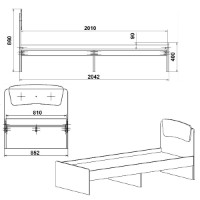 Pat copii Компанит Классика 80 Stejar Combi imaginea #2 — magazin online Desire.md