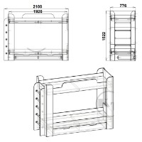 Pat copii Компанит Твикс Stejar Sonoma imaginea #2 — magazin online Desire.md