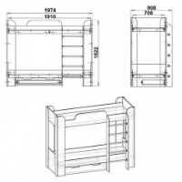 Pat copii Компанит Твикс-2 Nimfeia Alb imaginea #3 — magazin online Desire.md