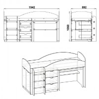 Pat copii Компанит Универсал Nimfeia Alb imaginea #2 — magazin online Desire.md