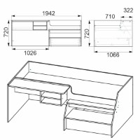Pat copii Компанит Универсал-3 Nimfeia Alb imaginea #2 — magazin online Desire.md