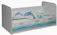 Детская кровать Олмеко Дельфин 06.222 1600 Белый/Белый фото №2 — интернет-магазин Desire.md