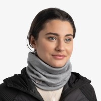 Headwear multifuncțional Buff Merino Heavyweight Neckwarmer Light Grey imaginea #2 — magazin online Desire.md