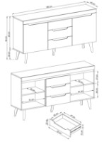Comodă Filicio Glasse GL NKSZ160 White imaginea #2 — magazin online Desire.md