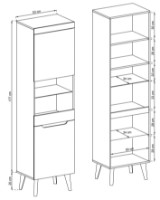 Витрина Filicio Glasse GL NWT53 White фото №2 — интернет-магазин Desire.md