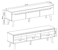 Comodă TV Filicio Glasse GL RTV160 White imaginea #2 — magazin online Desire.md