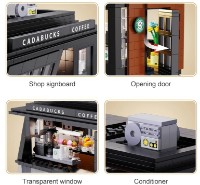 Конструктор CaDa Кофейня с LED подсветкой (66005) фото №5 — интернет-магазин Desire.md