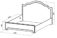 Кровать ML-Mobila Ливерпуль №27 Слоновая Кость (без основания) фото №3 — интернет-магазин Desire.md