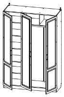 Шкаф ML-Mobila Ливерпуль №15 (с зеркалом) Слоновая Кость фото №2 — интернет-магазин Desire.md