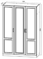 Шкаф ML-Mobila Ливерпуль №15 (с зеркалом) Слоновая Кость фото №3 — интернет-магазин Desire.md