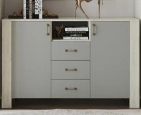 Comodă ML-Mobila Vega 2D3Y Craft Stejar Alb/Gri imaginea #1 — magazin online Desire.md