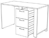 Masa de birou ML-Mobila Вега №15 Stejar Craft Alb/Gri imaginea #2 — magazin online Desire.md