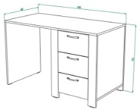 Masa de birou ML-Mobila Вега №15 Stejar Craft Alb/Gri imaginea #3 — magazin online Desire.md