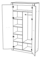 Шкаф ML-Mobila Гамма №9 1100 МЛ Дуб Краф Белый фото №2 — интернет-магазин Desire.md