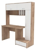 Письменный стол ML-Mobila МЛ-1 Правый Дуб Золотой/Белый