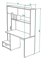 Письменный стол ML-Mobila МЛ-1 Правый Дуб Золотой/Белый фото №3 — интернет-магазин Desire.md