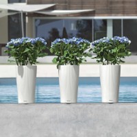 Цветочный горшок Lechuza Cilindro Color 23 White фото №4 — интернет-магазин Desire.md