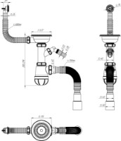 Сифон для раковины Aquant B0140-20-MR фото №3 — интернет-магазин Desire.md