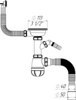 Сифон для раковины Aquant B0140-20-MR фото №4 — интернет-магазин Desire.md