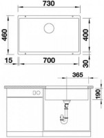 Chiuvetă de bucătărie Blanco Rotan 700-U (521344) imaginea #2 — magazin online Desire.md
