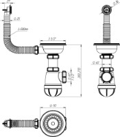 Sifon pentru lavoar Aquant B0142-29-MR imaginea #3 — magazin online Desire.md