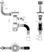 Sifon pentru lavoar Aquant B0147-20-MR imaginea #3 — magazin online Desire.md