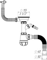 Sifon pentru lavoar Aquant B0147-20-MR imaginea #4 — magazin online Desire.md