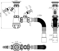 Сифон для раковины Aquant B3015-25-MR фото №3 — интернет-магазин Desire.md