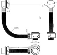 Сифон для ванны Aquant NV301-30-MR фото №4 — интернет-магазин Desire.md