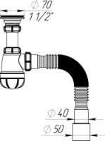 Сифон для раковины Aquant PS0115-35-MR фото №3 — интернет-магазин Desire.md